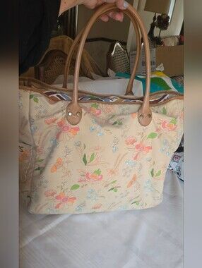 EUC Rare Roots Floral Cotton Tote Bag